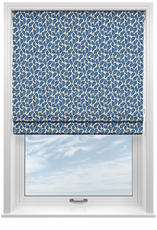 Land & Shore Oak Leaf, Blue - Roman Blind
